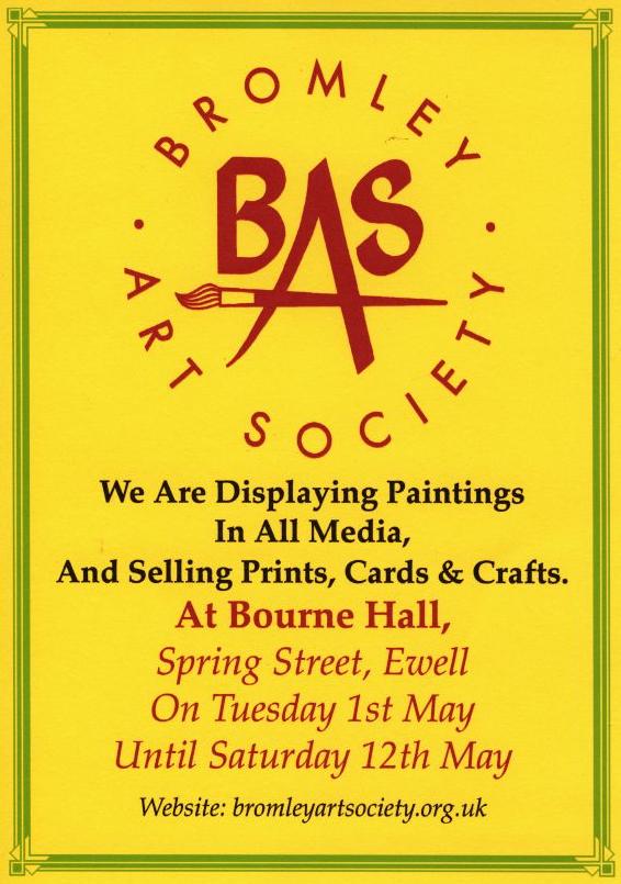 Poster for the Bourne Hall Exhibition